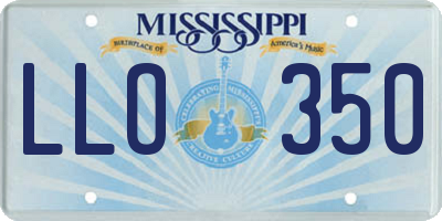 MS license plate LLO350