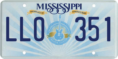 MS license plate LLO351