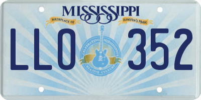 MS license plate LLO352