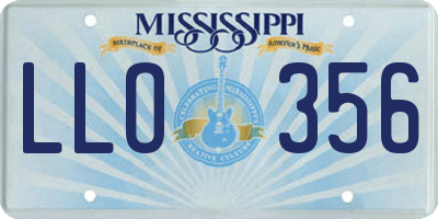 MS license plate LLO356