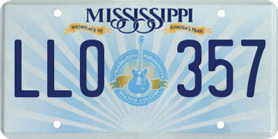 MS license plate LLO357