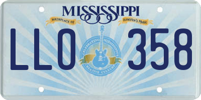 MS license plate LLO358