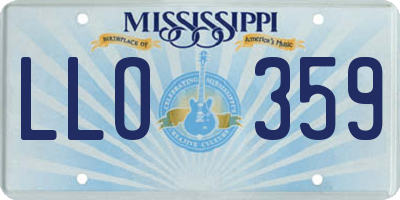 MS license plate LLO359