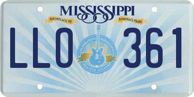 MS license plate LLO361