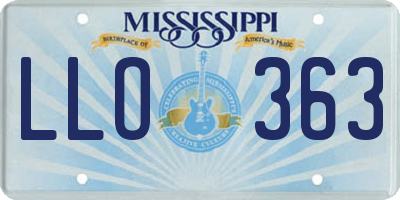 MS license plate LLO363
