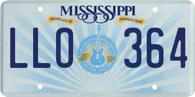 MS license plate LLO364