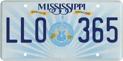 MS license plate LLO365