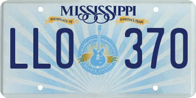 MS license plate LLO370