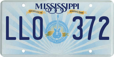 MS license plate LLO372