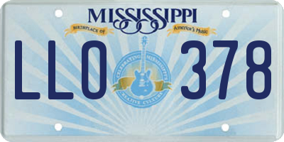 MS license plate LLO378