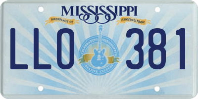 MS license plate LLO381