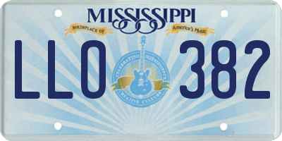 MS license plate LLO382