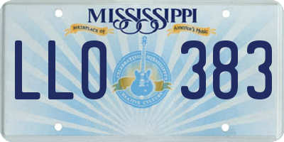 MS license plate LLO383