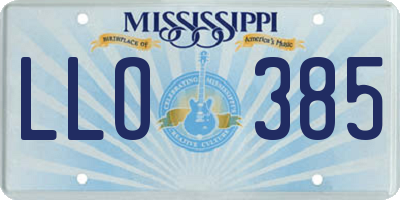 MS license plate LLO385