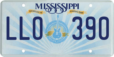 MS license plate LLO390