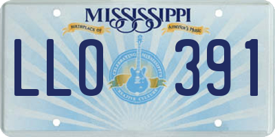 MS license plate LLO391