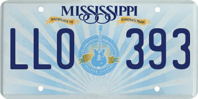 MS license plate LLO393