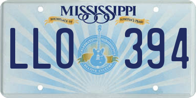 MS license plate LLO394