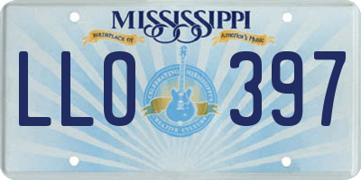 MS license plate LLO397
