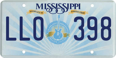 MS license plate LLO398