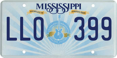 MS license plate LLO399