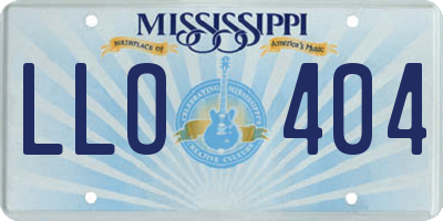 MS license plate LLO404