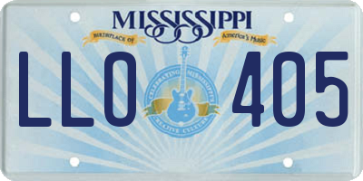 MS license plate LLO405