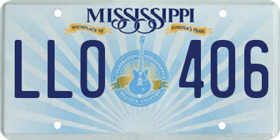 MS license plate LLO406