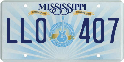 MS license plate LLO407