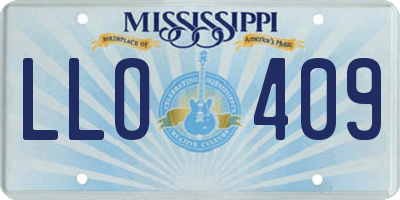 MS license plate LLO409