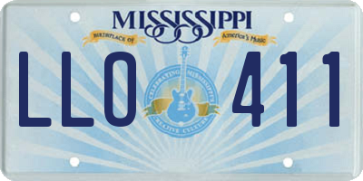 MS license plate LLO411