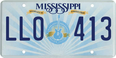 MS license plate LLO413