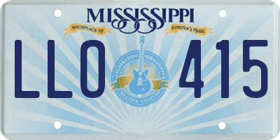 MS license plate LLO415