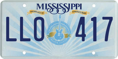 MS license plate LLO417