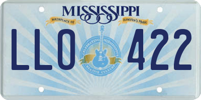 MS license plate LLO422