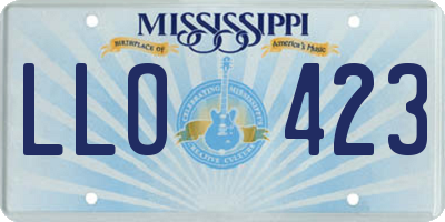 MS license plate LLO423