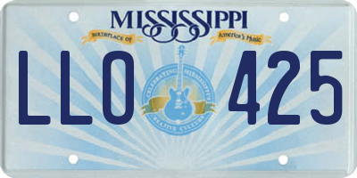 MS license plate LLO425