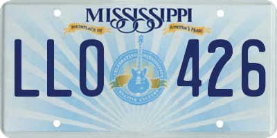 MS license plate LLO426