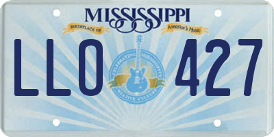 MS license plate LLO427