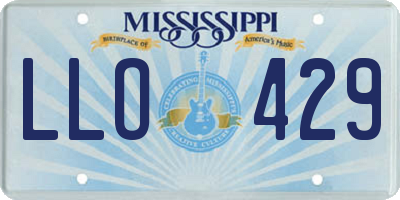 MS license plate LLO429