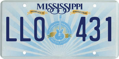 MS license plate LLO431