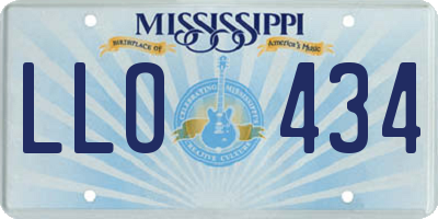 MS license plate LLO434