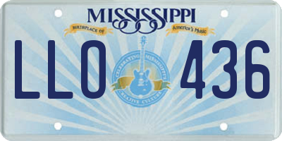 MS license plate LLO436