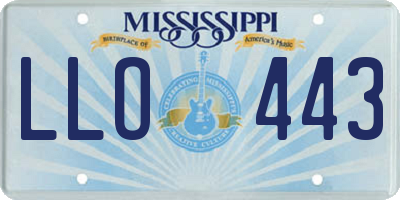 MS license plate LLO443