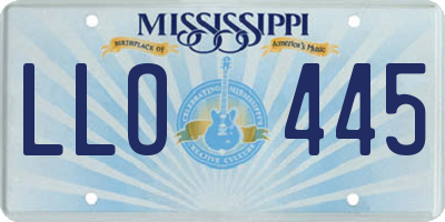MS license plate LLO445