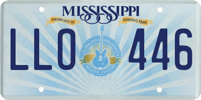 MS license plate LLO446