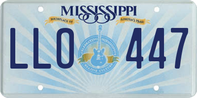 MS license plate LLO447
