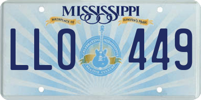 MS license plate LLO449