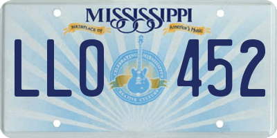 MS license plate LLO452