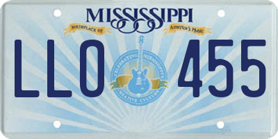 MS license plate LLO455